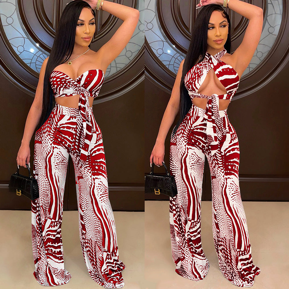 Sexy print suit-D841