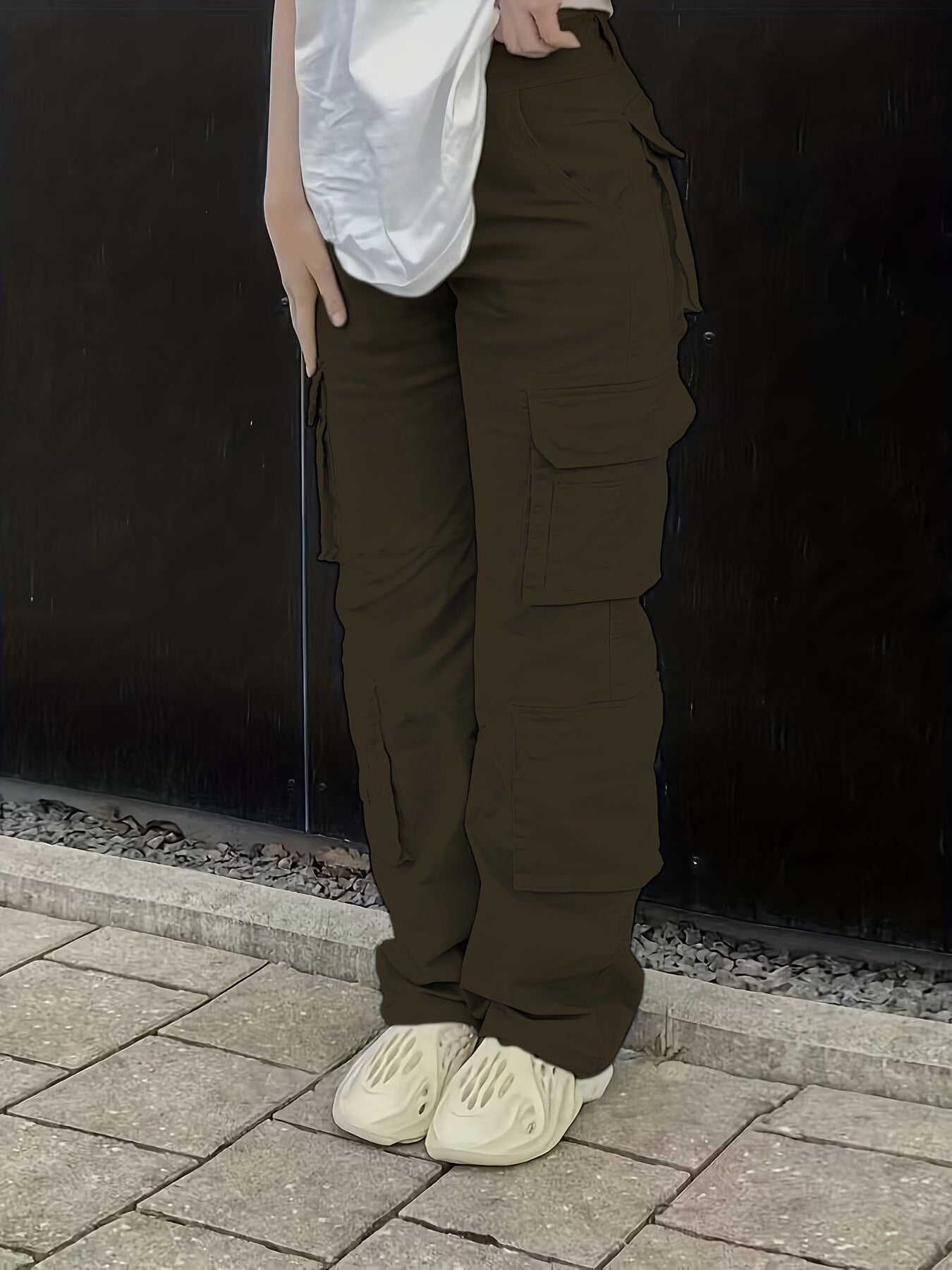 High-waisted overalls-D168