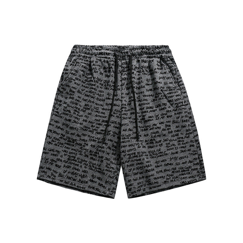 Monogram print vintage shorts-D733