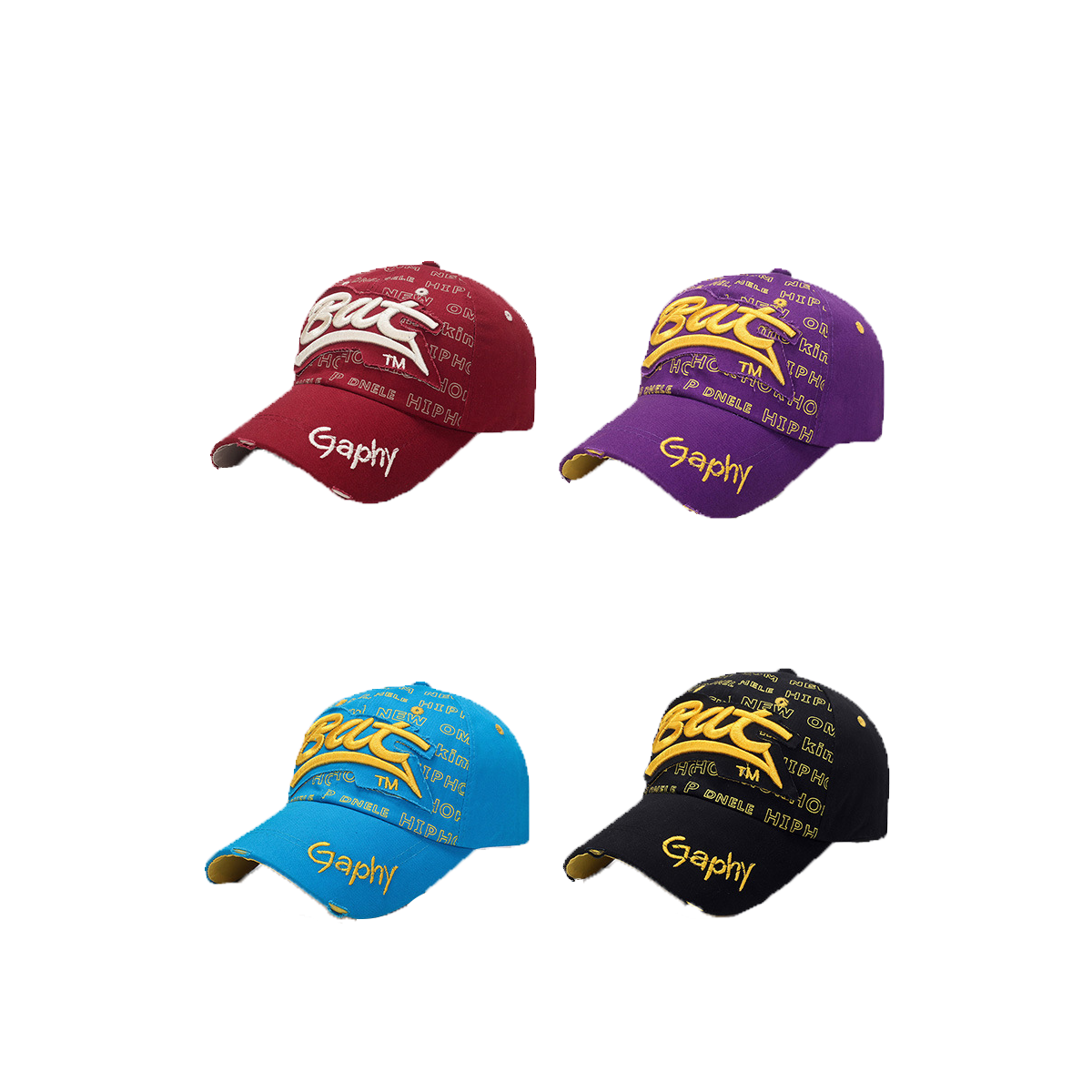 Baseball cap with 3D embroidery-D294