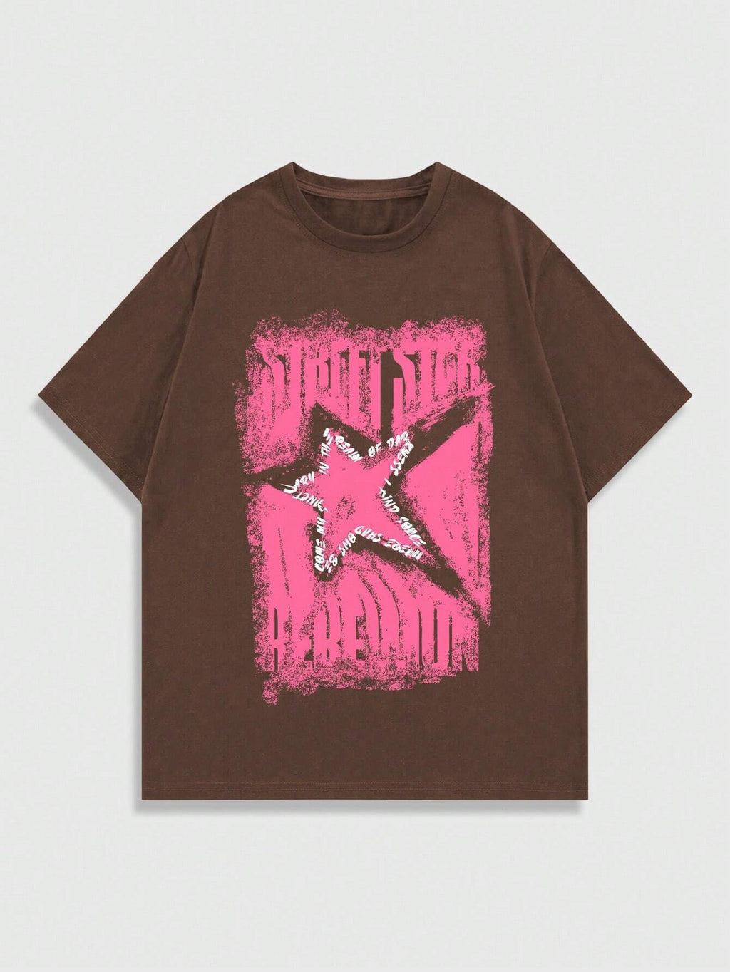 Star graffiti print TEE-D801