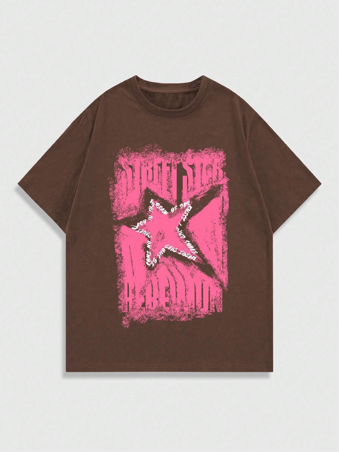 Star graffiti print TEE-D801