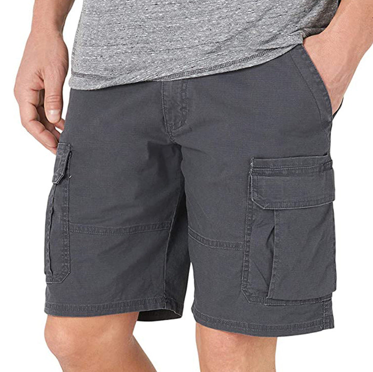 Multi-pocket casual overalls-D335