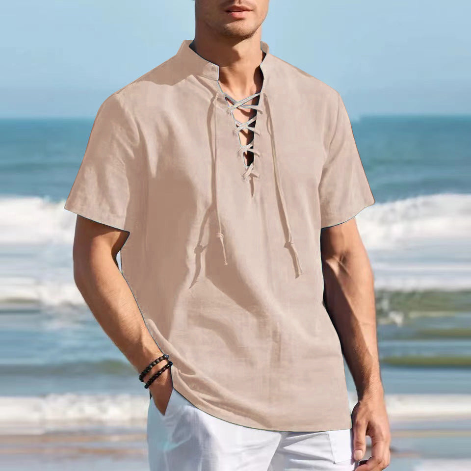 Polo shirt with straps-D679
