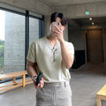 V-neck thin TEE-D592