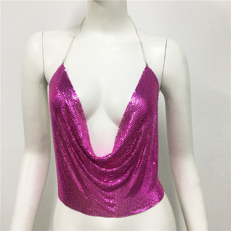 Sexy sequin suspenders-D633
