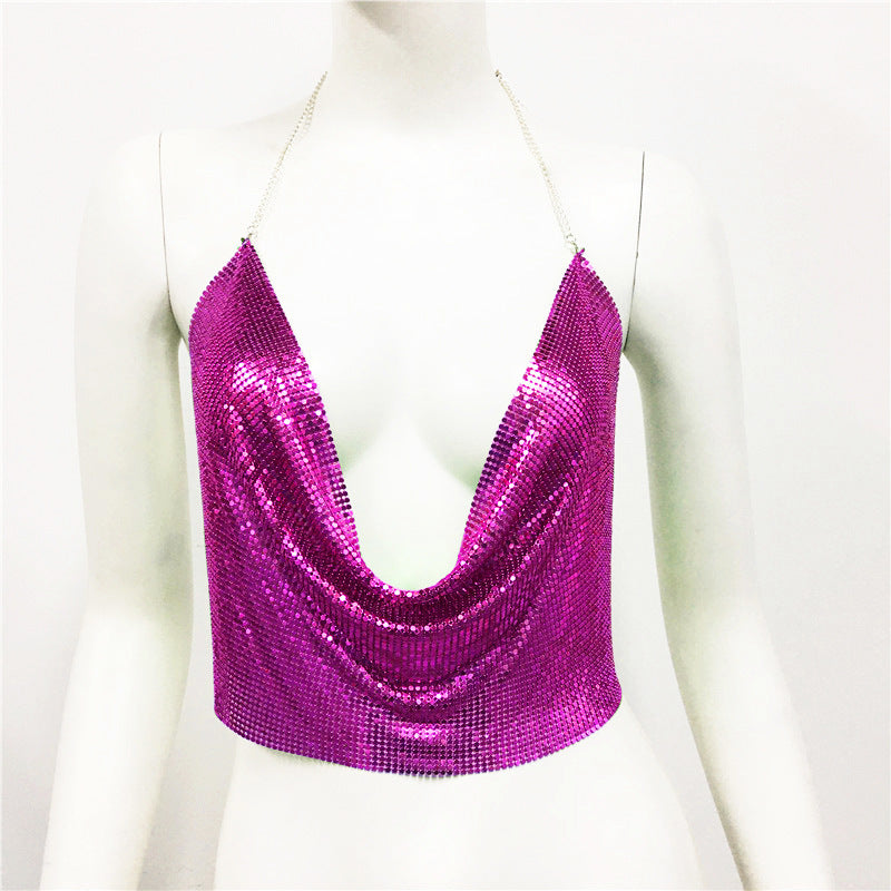 Sexy sequin suspenders-D632