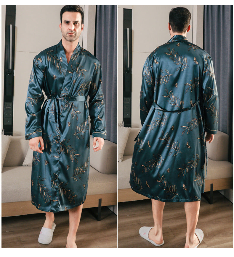 Ice silk robe-D18