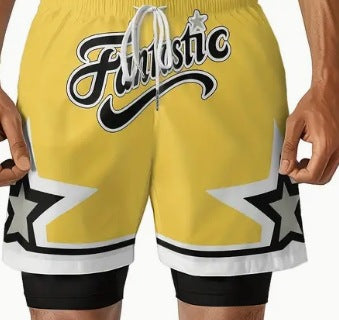 Skeleton finger & paisley pattern shorts-D773