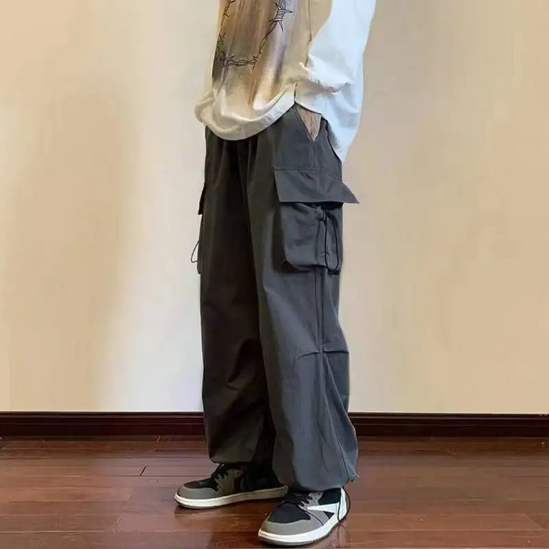 Oversize pants with multiple pockets-D131