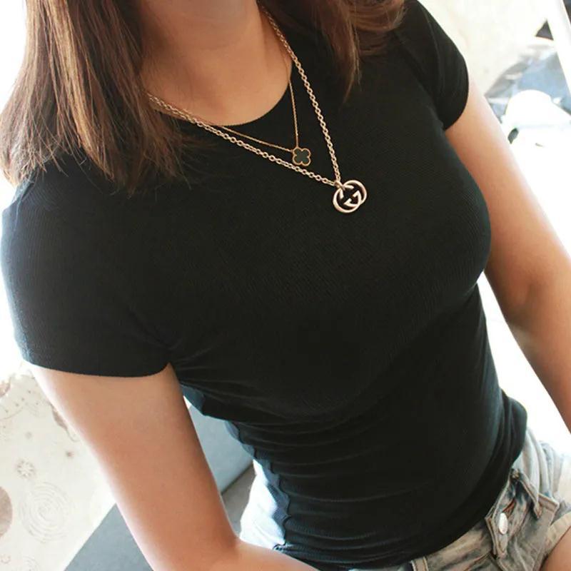 Crewneck TEE solid color-D553