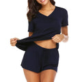 V-neck pullover home wear suit-D272