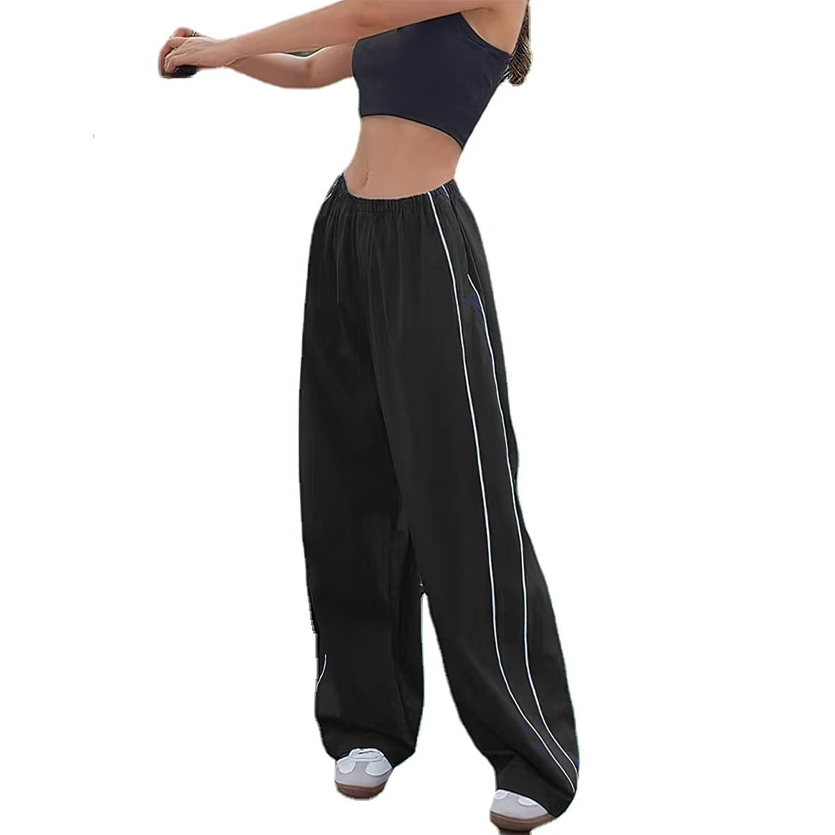 Oversize striped slacks-D320
