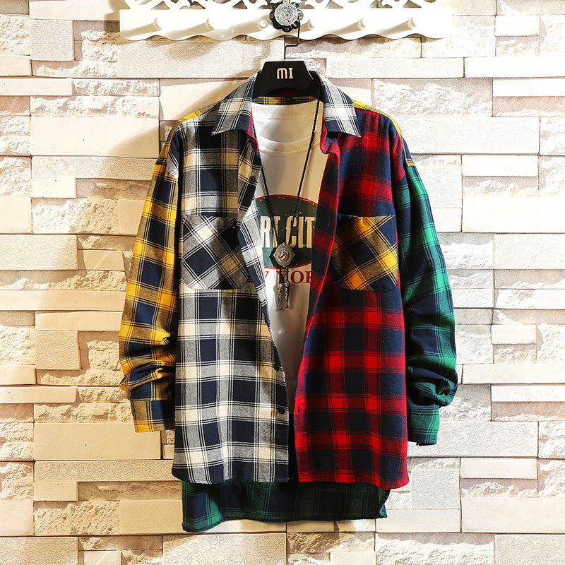 Sleeve striped shirt-D346