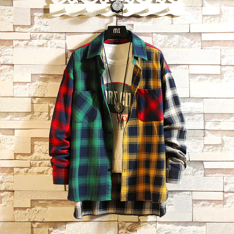 Sleeve striped shirt-D346