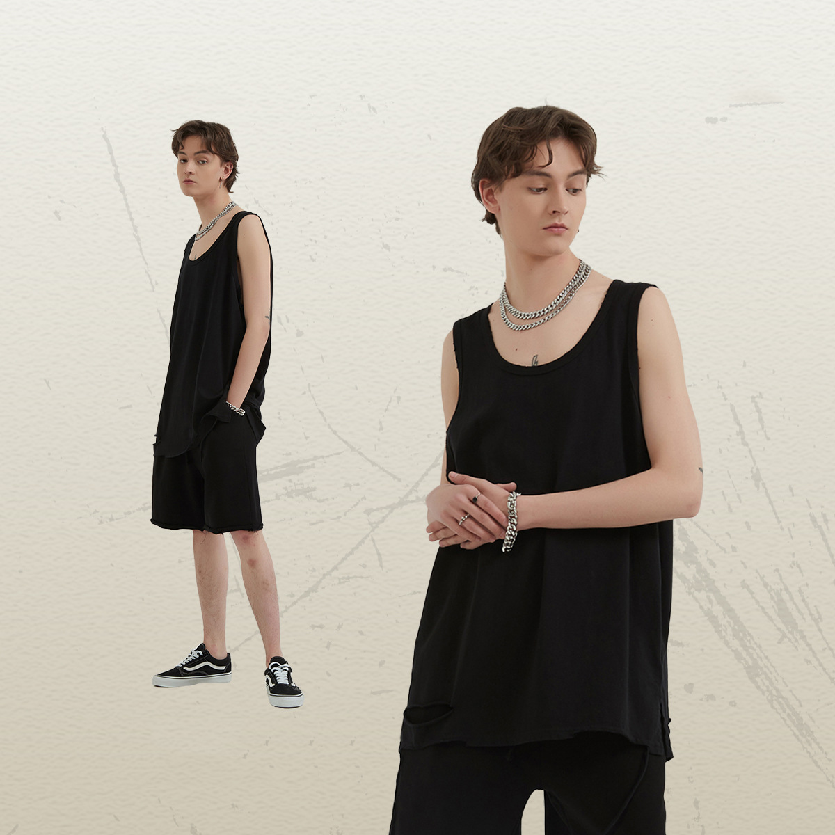 Solid color sports vest-D361