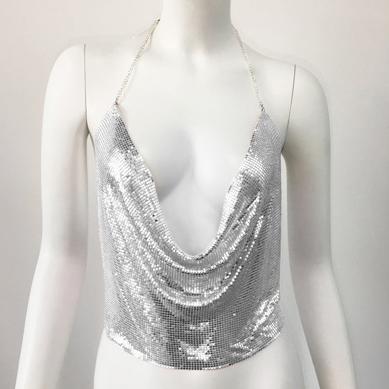 Sexy sequin suspenders-D633