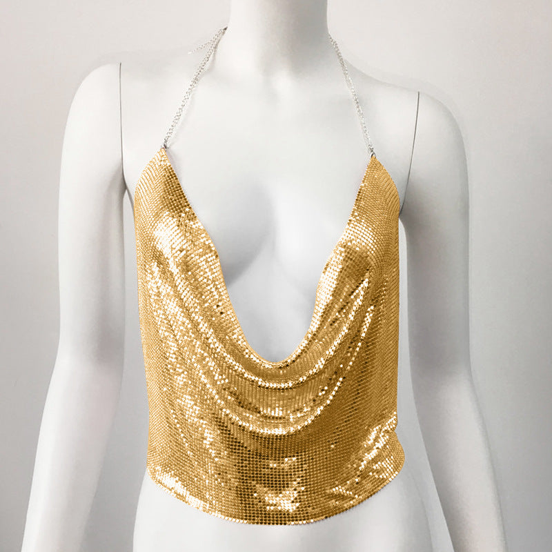 Sexy sequin suspenders-D633