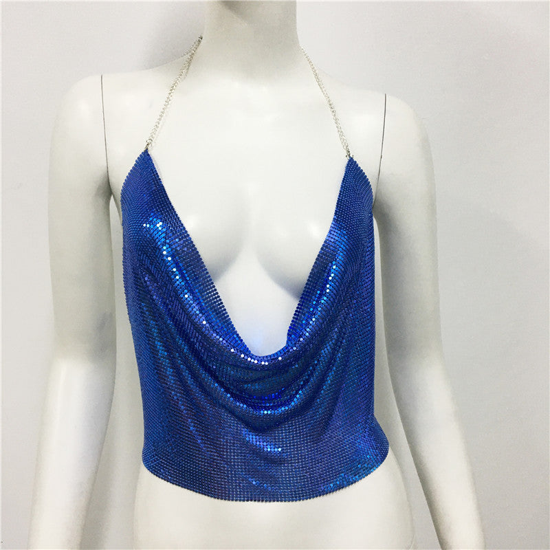 Sexy sequin suspenders-D633
