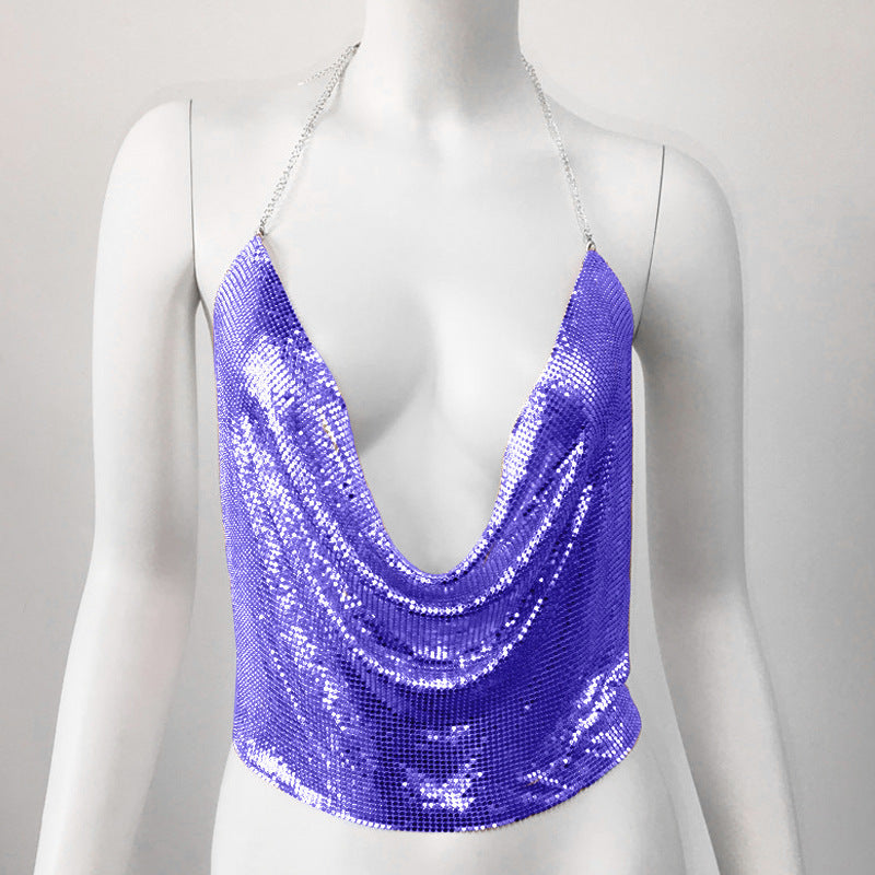 Sexy sequin suspenders-D633