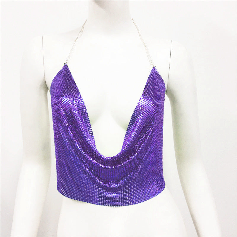 Sexy sequin suspenders-D632