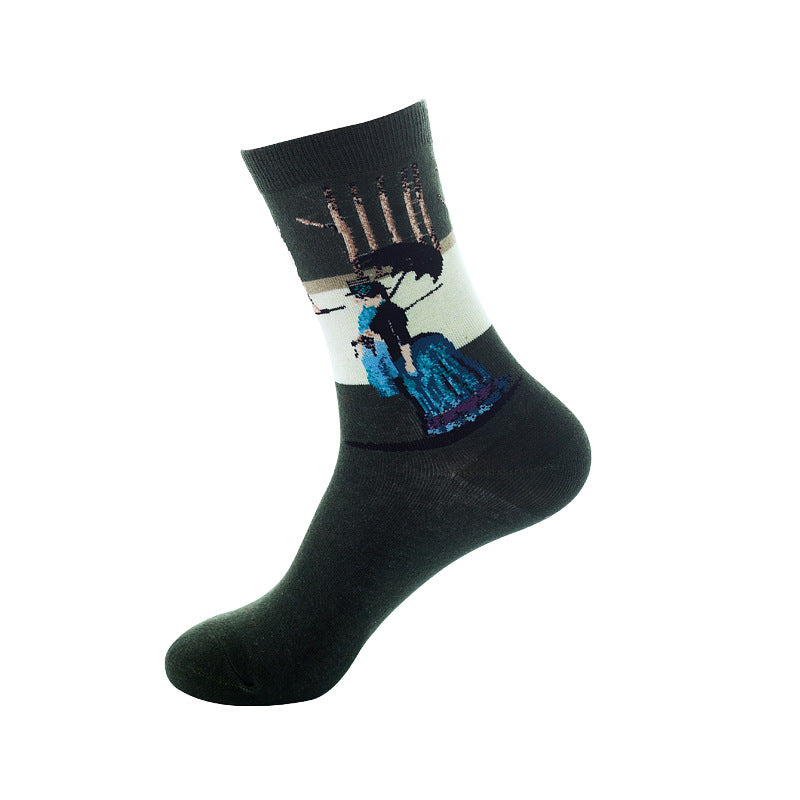 Cartoon mid-tube socks-D236