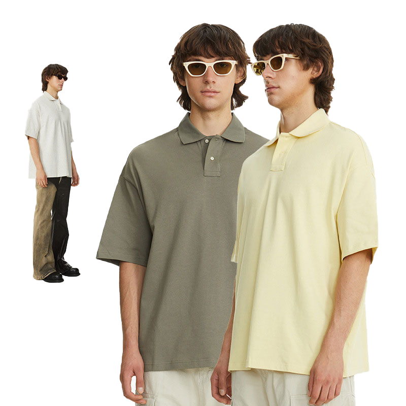 Solid color poloi short -C7