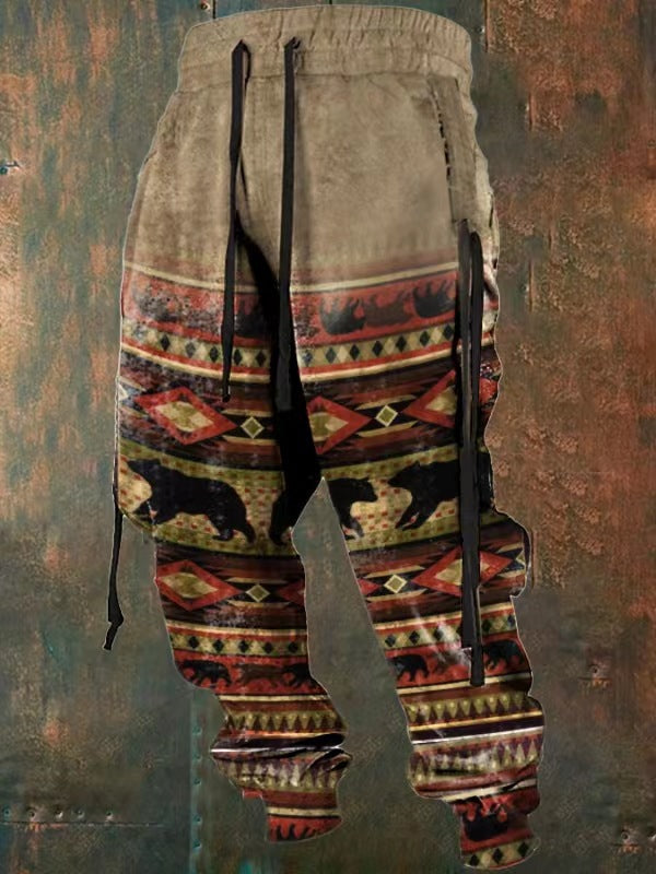 Retro trendy street pants-D404