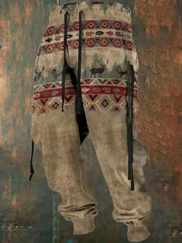 Retro trendy street pants-D404
