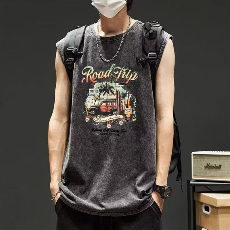 Sleeveless vest-D565
