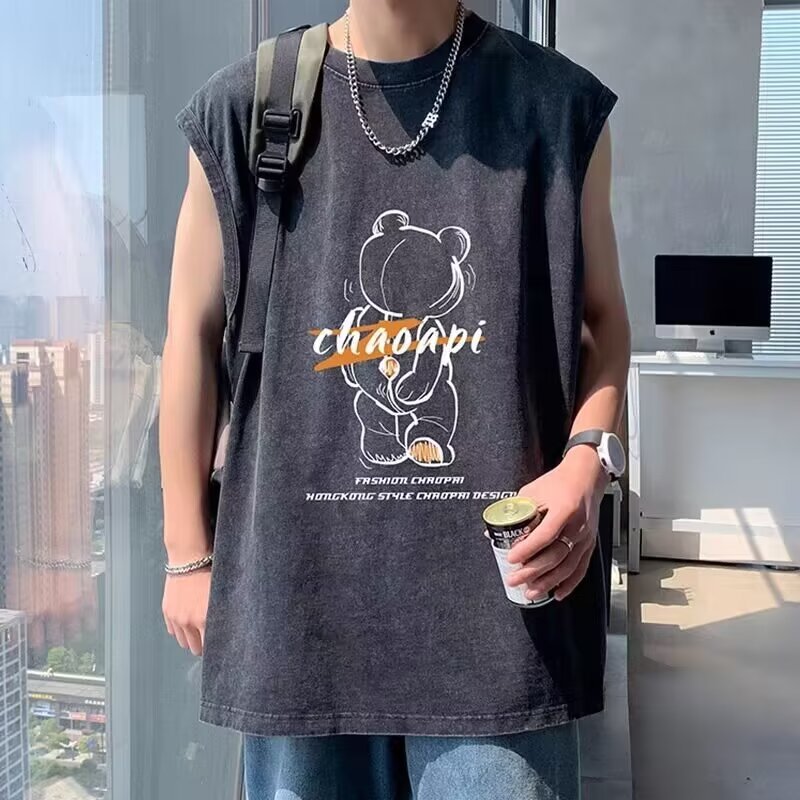 Sleeveless vest-D565