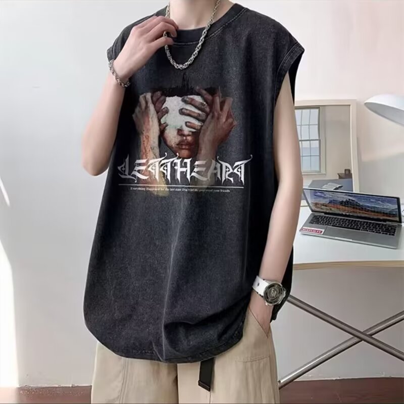 Sleeveless vest-D565
