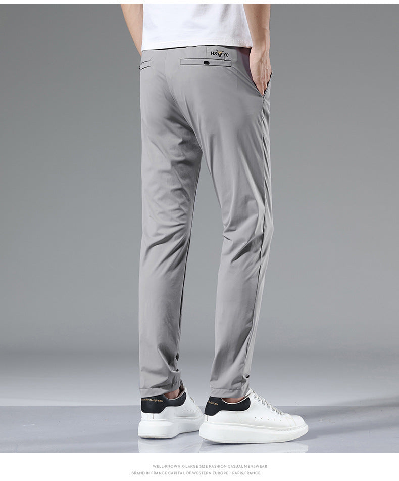 Ice Silk Straight Pants-D210