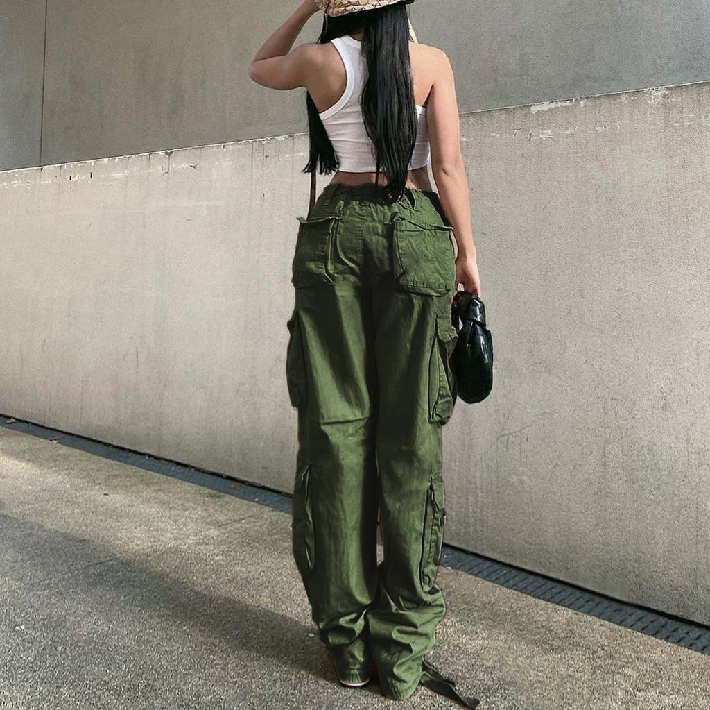 High-waisted overalls-D168