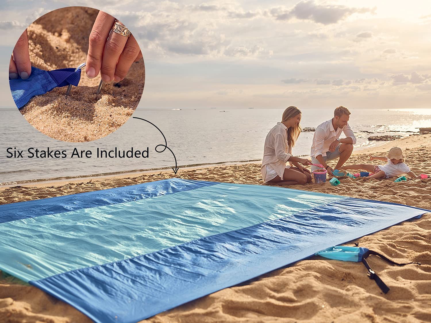 Lightweight quick-drying beach mat-D250