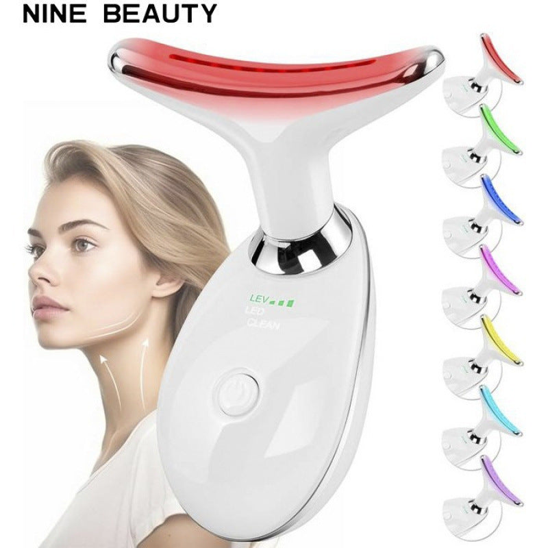 Neck instrument massage neck pattern instrument 7 color introduction instrument vibration beauty instrument v face instrument special small dolphin neck instrument