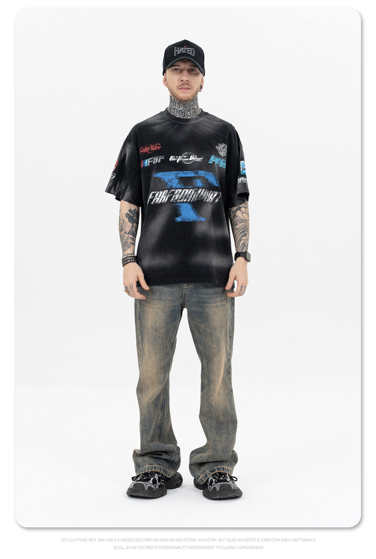 T-shirt-D524 de carreras en dificultades | Inspanda