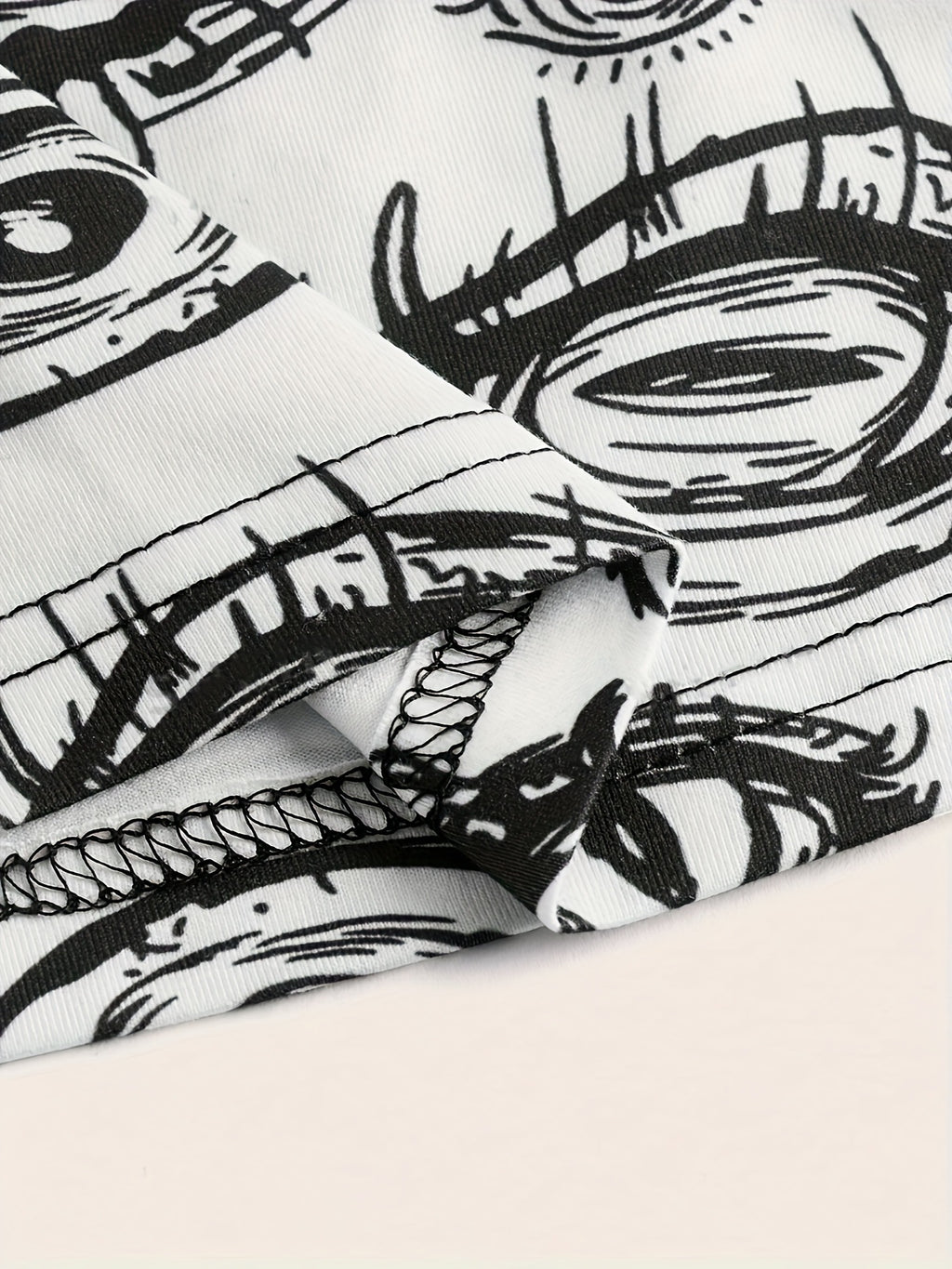 Eye cartoon short suspenders-D414