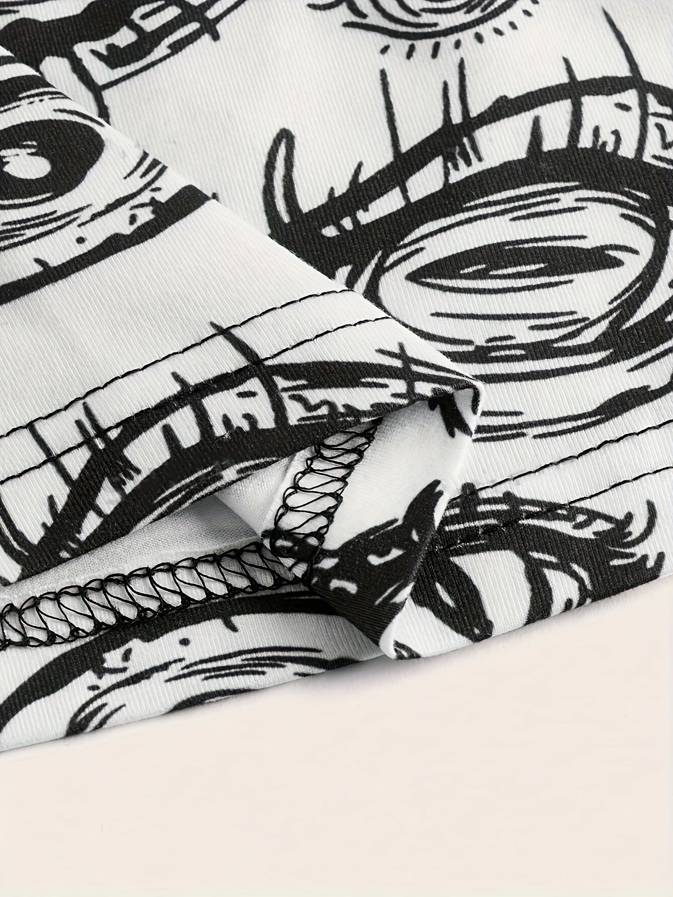 Eye cartoon short suspenders-D414