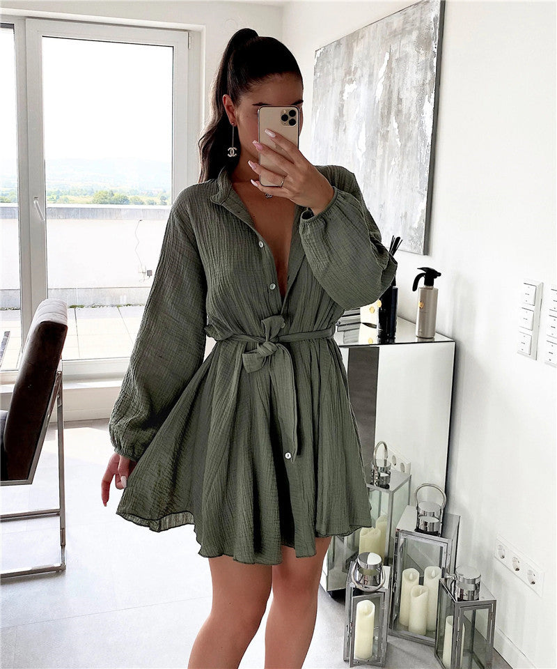 V-neck dress-D158