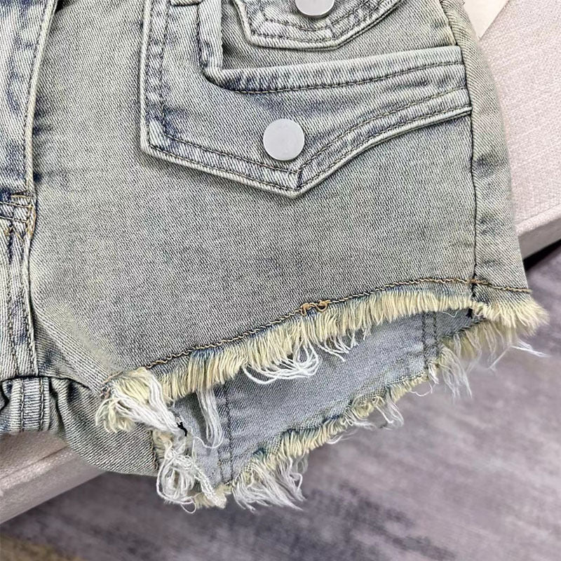 Denim shorts-D791