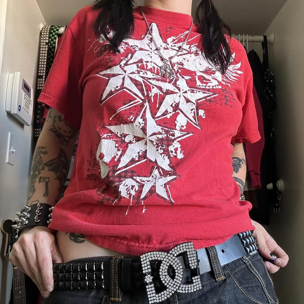 Star print graphic TEE-D562