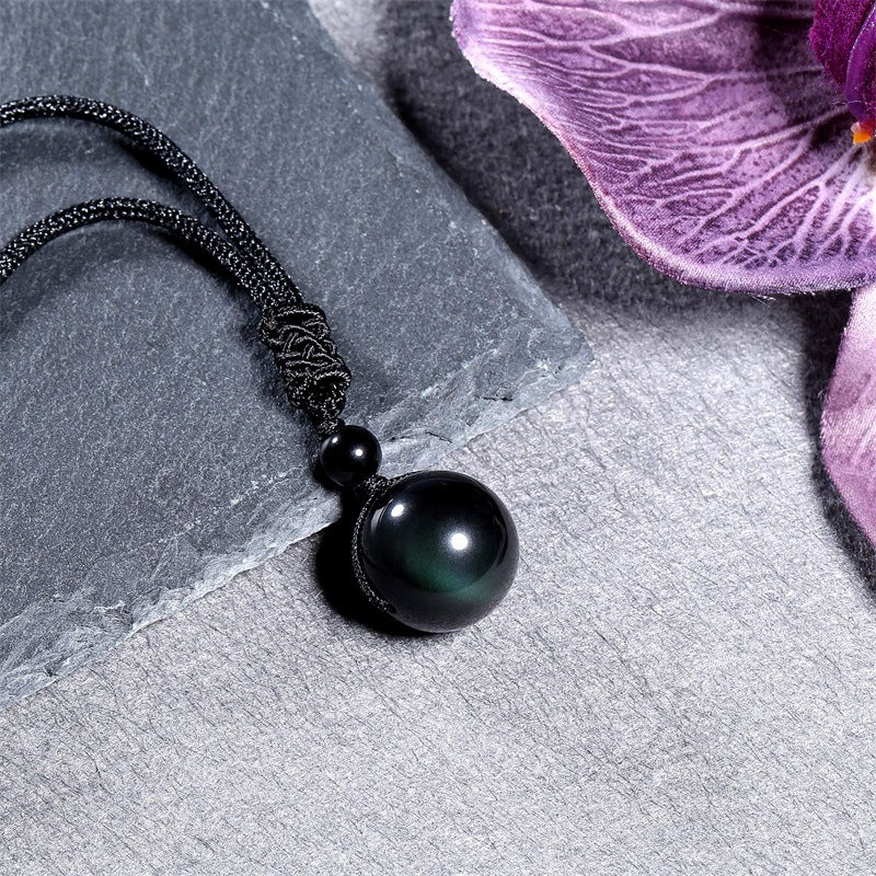 Natural stone necklace-D699