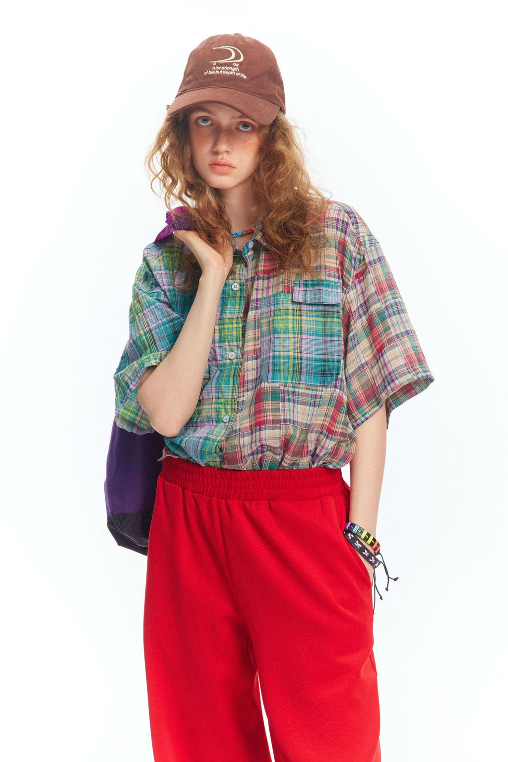 Patchwork shirt-D347