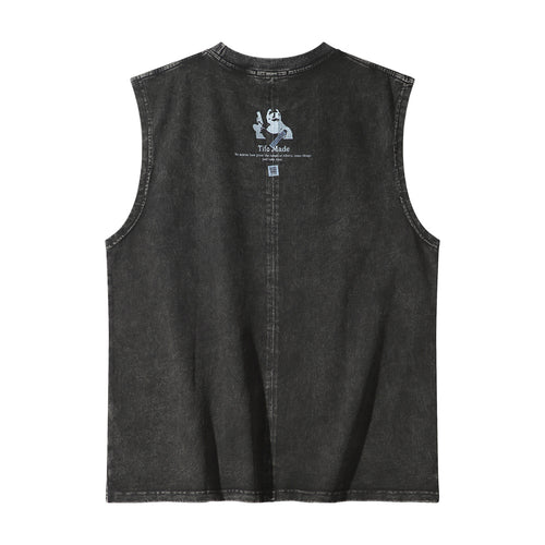 Character print vest TEE-D362