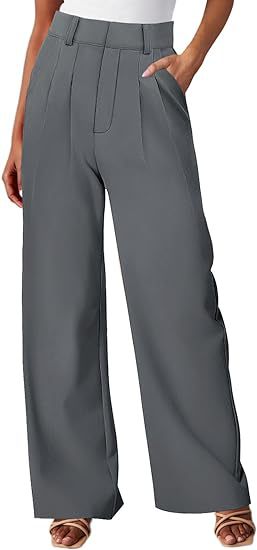 Solid color straight leg pants-D117