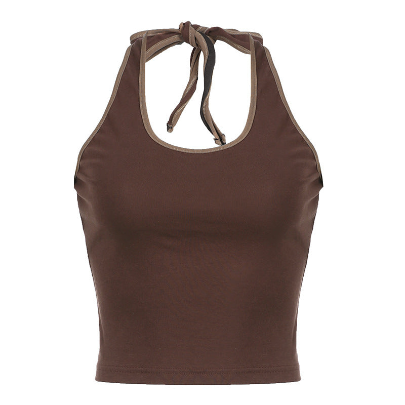 Sexy V-neck halter-D465