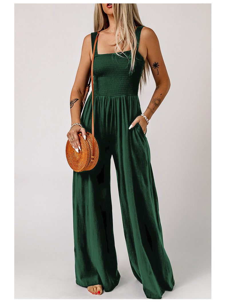 One-piece vest pants-D324