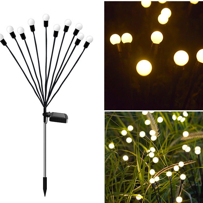 LED solar air-powered Firefly floor lamp outdoor waterproof colored lamp courtyard garden decorative lawn lamp