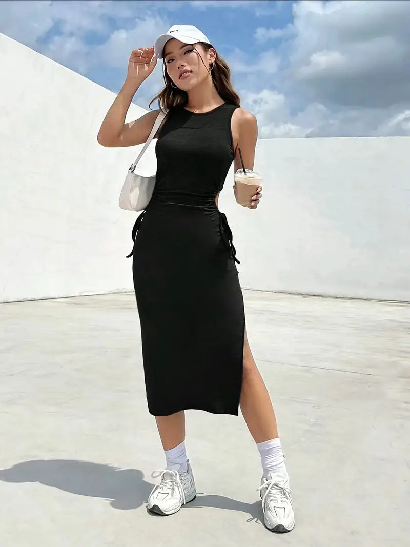 Drawstring dress-D778